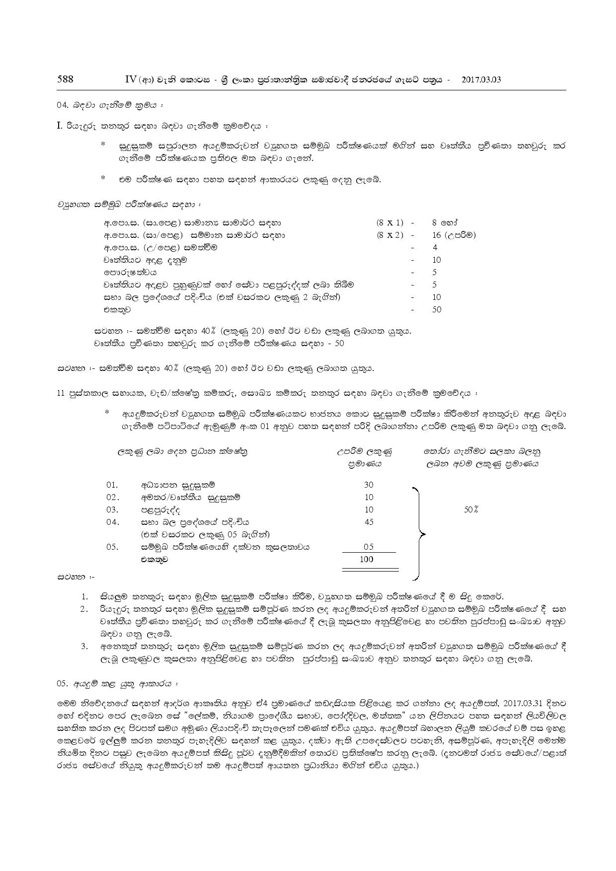 Driver, Library Assistant, Work / Field Labour, Health Labour - Niyagama Pradeshiya Sabha - Southern Province